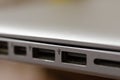 Slot USB laptop Royalty Free Stock Photo