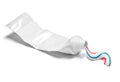 toothpaste white tube hygiene used empty Royalty Free Stock Photo