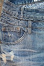 Close up of a used jeans Royalty Free Stock Photo
