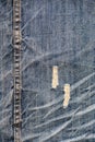 Close up of a used jeans Royalty Free Stock Photo