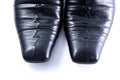 Close up,Used Mens shoes on white background