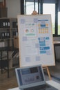 Close up ux developer and ui designer use augmented reality brainstorming about mobile app interface wireframe design on desk at Royalty Free Stock Photo