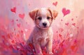 Close Up Of A Valentine Puppy At 30-1-2025 Royalty Free Stock Photo