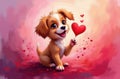 Close Up Of A Valentine Puppy At 30-1-2025 Royalty Free Stock Photo