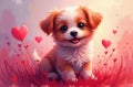 Close Up Of A Valentine Puppy At 30-1-2025 Royalty Free Stock Photo
