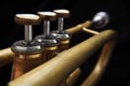 great shot of trumpet valves Royalty Free Stock Photo