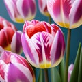 close up of a variegated tulip trending on artstation sharp focus studio photo intricate details