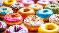 Close Up of a Variety of Glazed Donuts