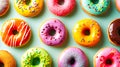 Close Up of a Variety of Glazed Donuts