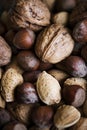 Close up of variety of nuts Royalty Free Stock Photo