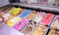 Close-Up Of Various Ice Creams In Container