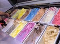 Close-Up Of Various Ice Creams In Container