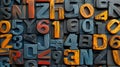 Close Up of Various Typefaces Royalty Free Stock Photo