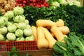 Close up of vegetables on market stand Royalty Free Stock Photo