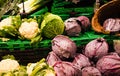 Close up of vegetables on market stand Royalty Free Stock Photo