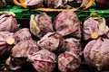 Close up of vegetables on market stand Royalty Free Stock Photo