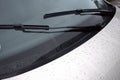 Close Up of Vehicles Windscreen Bonnet and Wiper Blades