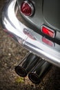 Red tail light of a classical vintage car Royalty Free Stock Photo