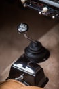 Gear shifter of a vintage car Royalty Free Stock Photo