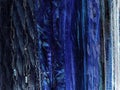 Close-up of Vertical Stripes formed by a Variety of Yarns in Deep to pale Blues Color Sequence, Background Image