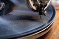 Close up of a very old gramophone Royalty Free Stock Photo