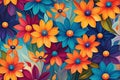 Close-Up of Vibrant Abstract Flowers - Blending Colors Seamlessly Across the Canvas, Background Transforms Royalty Free Stock Photo