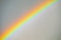 Close-up of vibrant, bright rainbow on the sky. Rainbow texture