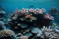 Close-up of a vibrant coral reef Royalty Free Stock Photo