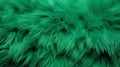 Close-up of vibrant green texture of soft fur with various shades of emerald. Dyed animal fur. Concept is Softness Royalty Free Stock Photo