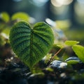 heart shape green leaf