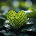 heart shape green leaf