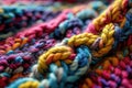 Close-Up of Vibrant Multicolored Blanket