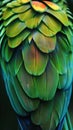 Close-up of vibrant parrot feathers