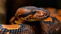 Stunning Close-up of a Sumatran Blood Python\'s Head Royalty Free Stock Photo