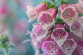 Close-up of Vibrant Pink Foxglove Flowers with Soft Bokeh Background for Spring Garden Themes Royalty Free Stock Photo