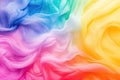 Rainbow colored fabric close-up Royalty Free Stock Photo