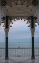 Close up of Victorian bandstand on the promenade in Brighton, East Sussex, UK. Royalty Free Stock Photo