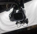 Close up of video camera in TV studio Royalty Free Stock Photo