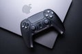 Close-Up of a Video Game Controller for PS5 DualSense, Perfect for Gaming on MacBook Pro