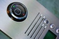 Close up video intercom in the entry of a house Royalty Free Stock Photo