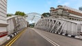 A close-up view across the Anderson Bridge in Singapore, Asia