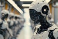 Close up View of Advanced Futuristic Robot Machinery