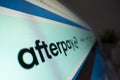 Close-up view of Afterpay logo on its website Royalty Free Stock Photo