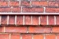 Close up view on aged and weathered red brick wall textures in high resolution Royalty Free Stock Photo