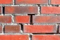 Close up view on aged and weathered red brick wall textures in high resolution Royalty Free Stock Photo