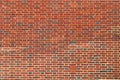 Close up view on aged and weathered red brick wall textures in high resolution Royalty Free Stock Photo
