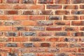 Close up view on aged and weathered red brick wall textures in high resolution Royalty Free Stock Photo