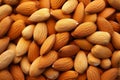 Close up view Almond and apricot kernels, perfect for nutritious snacking
