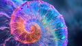 Close-up view of amazing colored nautilus shell Royalty Free Stock Photo