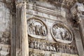 Close up view of arch of Constantine